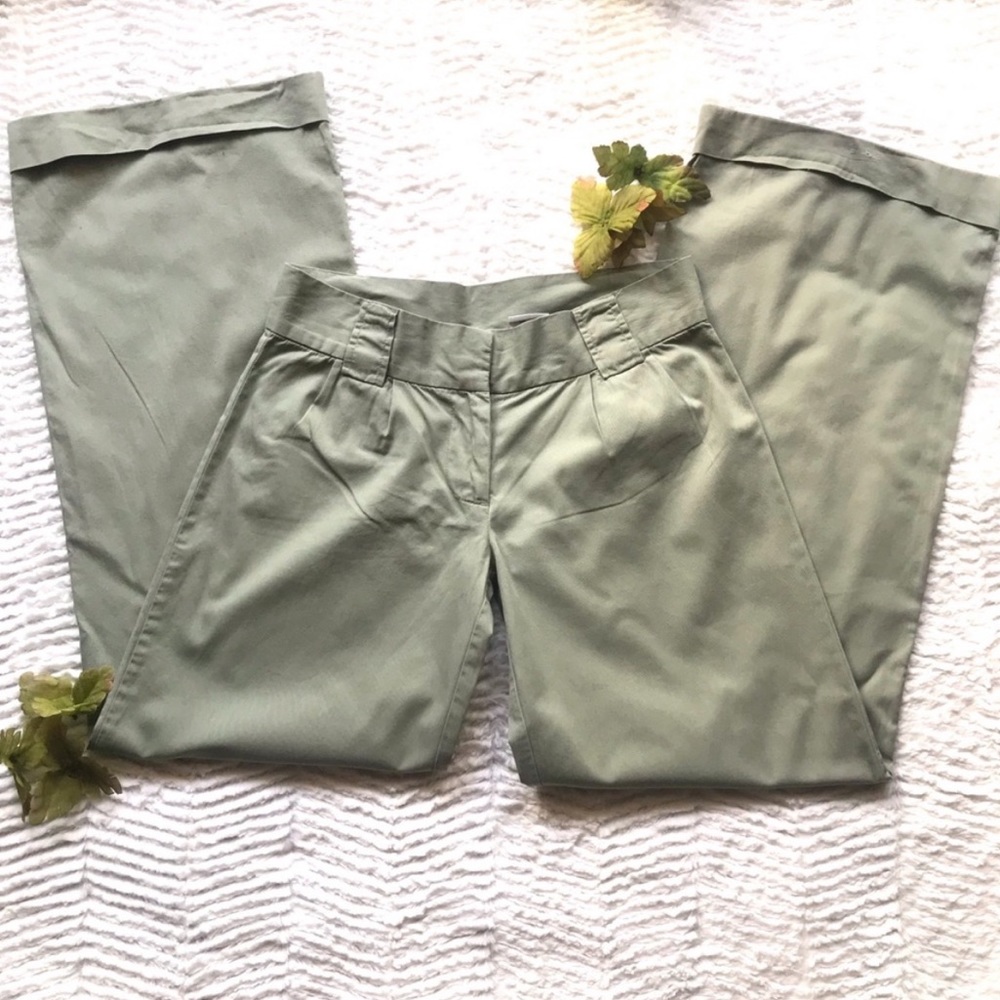 Split decision pleated wide leg pants size 5 taupe